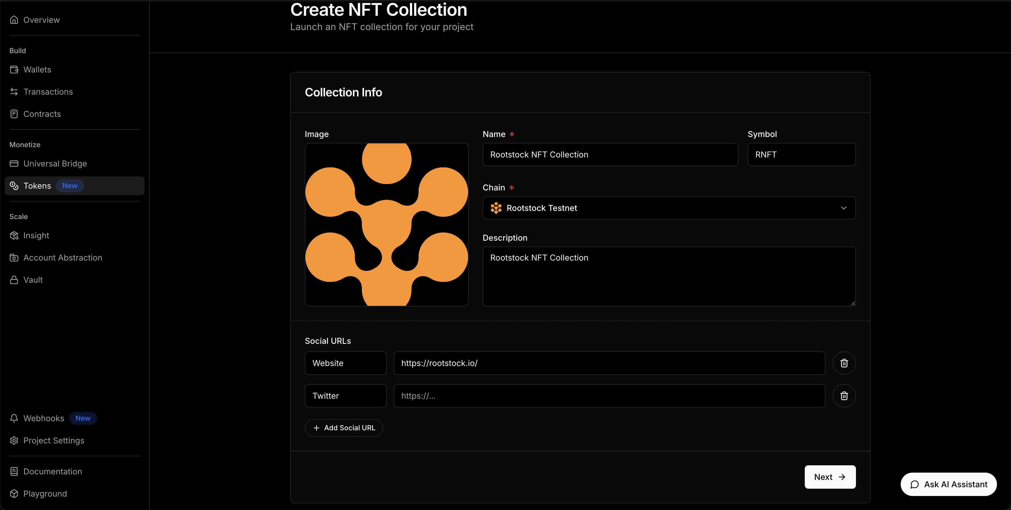Thirdweb - Create the NFT Collection